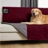 GORILLA GRIP Waterproof Couch Cover for Dogs, Gripped Slip Resistant Backing, Leak Proof Washable Dog Blanket Covers Sofa, Bed, Sectional, Crate, Car, RV Seats, Pet Puppy Essentials, 50×40 Charcoal(Burgundy)