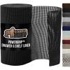 GORILLA GRIP powerGRIP Drawer Shelf and Cabinet Liner, Thick Strong Hold, Non-Adhesive Liners Protect Kitchen Cabinets and Cupboard, Bathroom Drawers, Easy Install, Breathable Mat, 12″ x20′, Gray(Black)