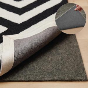 GORILLA GRIP Felt and Natural Rubber Stay in Place Slip Resistant Rug Pad, 1/8in Thick, 5×7 FT Protective Padding Under Area Rugs, Cushioned Gripper Pads, Carpet Runners, Hardwood Floors Protection(8′ x 11′ (Rectangular))