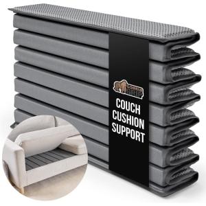 GORILLA GRIP Heavy Duty Couch Cushion Support Board to Fix Sagging Sofas, 21.5 x 70 Sofa, Thick Plywood Boards Add Strong Seat Supports, Stays in Place, Replacement Stuffing Under Couches, Grey(Grey)