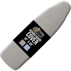 GORILLA GRIP The Original Ironing Board Cover and Pad, Silicone Coating, Thick Scorch Resistant Padding, Heavy Duty Iron Covers Standard Boards, Hook and Loop Fastener Strap, Silver, 15×54(Silver)