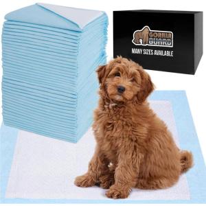 Gorilla Guard Disposable Puppy Pads, 5 Layer Pee Pads for Dogs, Absorbent Diaper Changing Pad, Dog Potty Training Supplies, Quick Dry Pet Housebreaking Essentials for Puppies, 25 Count 22×22 in(34″ x 28″)