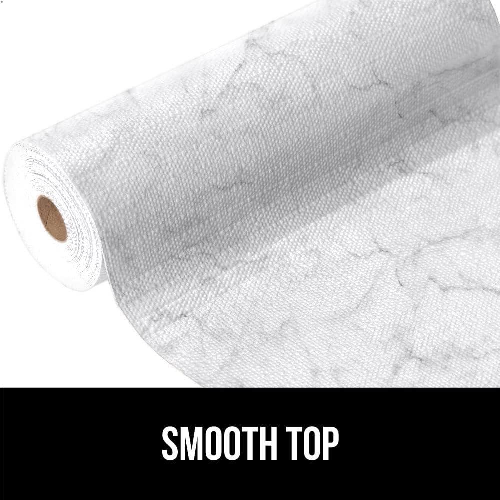 imageGORILLA GRIP DripGuard Shelf Liner Non Adhesive Drawer and Kitchen Cabinet Protector Slip Resistant BPA Free Smooth Surface Plastic Liners for Cabinets Bathrooms Closets 12x120 Inch GrayMarble