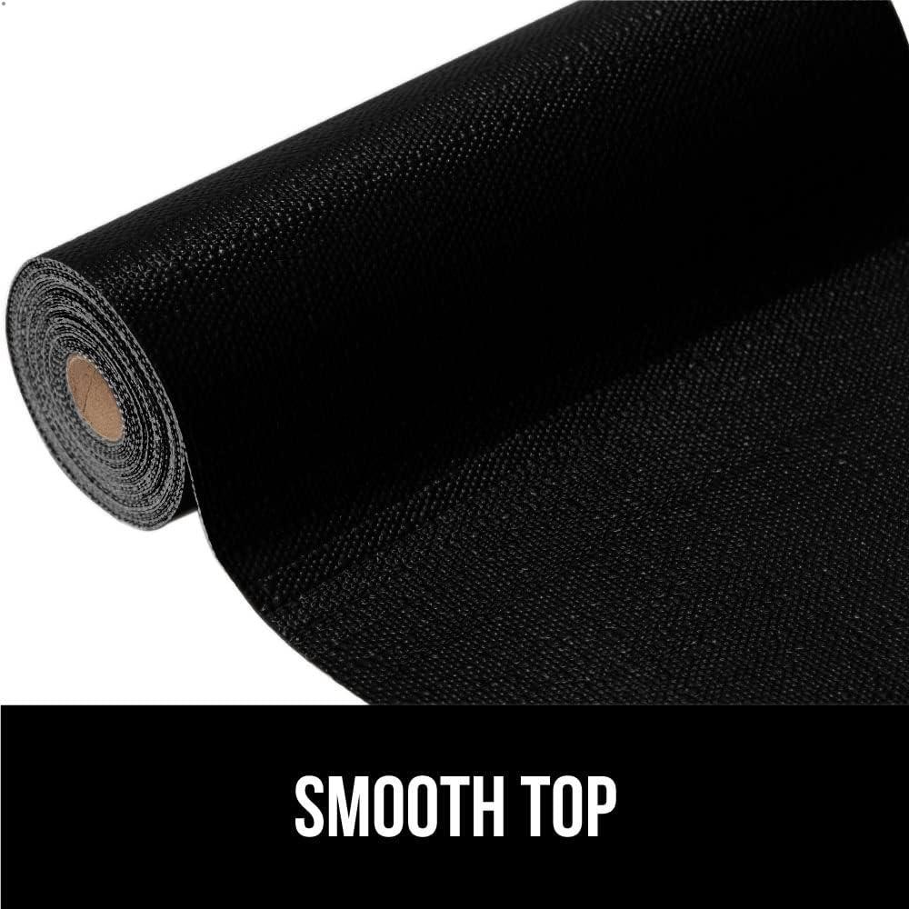 imageGORILLA GRIP DripGuard Shelf Liner Non Adhesive Drawer and Kitchen Cabinet Protector Slip Resistant BPA Free Smooth Surface Plastic Liners for Cabinets Bathrooms Closets 12x120 Inch GrayBlack