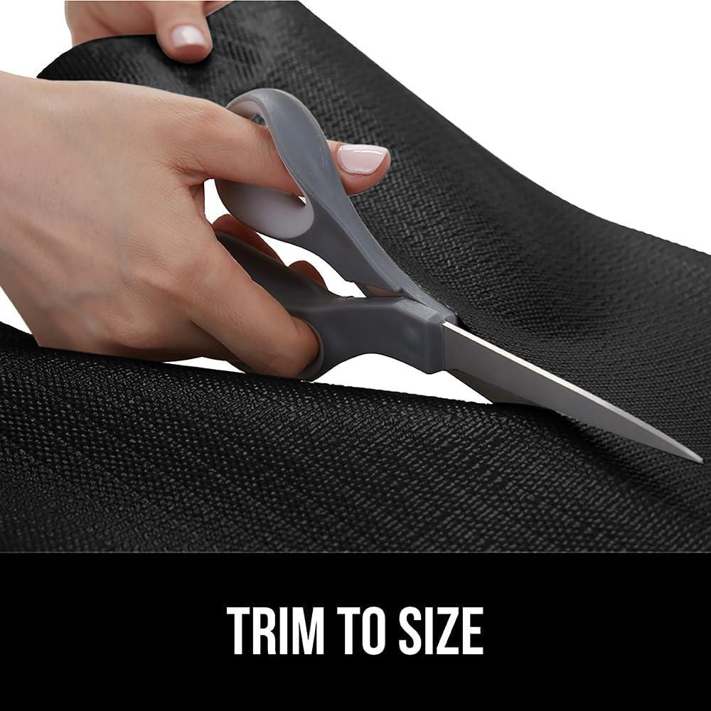 imageGORILLA GRIP DripGuard Shelf Liner Non Adhesive Drawer and Kitchen Cabinet Protector Slip Resistant BPA Free Smooth Surface Plastic Liners for Cabinets Bathrooms Closets 12x120 Inch GrayBlack