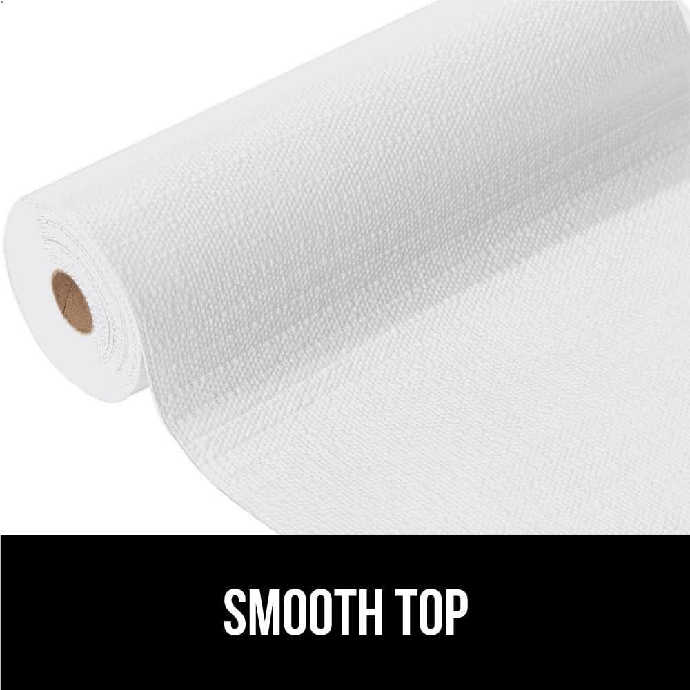 imageGORILLA GRIP DripGuard Shelf Liner Non Adhesive Drawer and Kitchen Cabinet Protector Slip Resistant BPA Free Smooth Surface Plastic Liners for Cabinets Bathrooms Closets 12x120 Inch GrayWhite