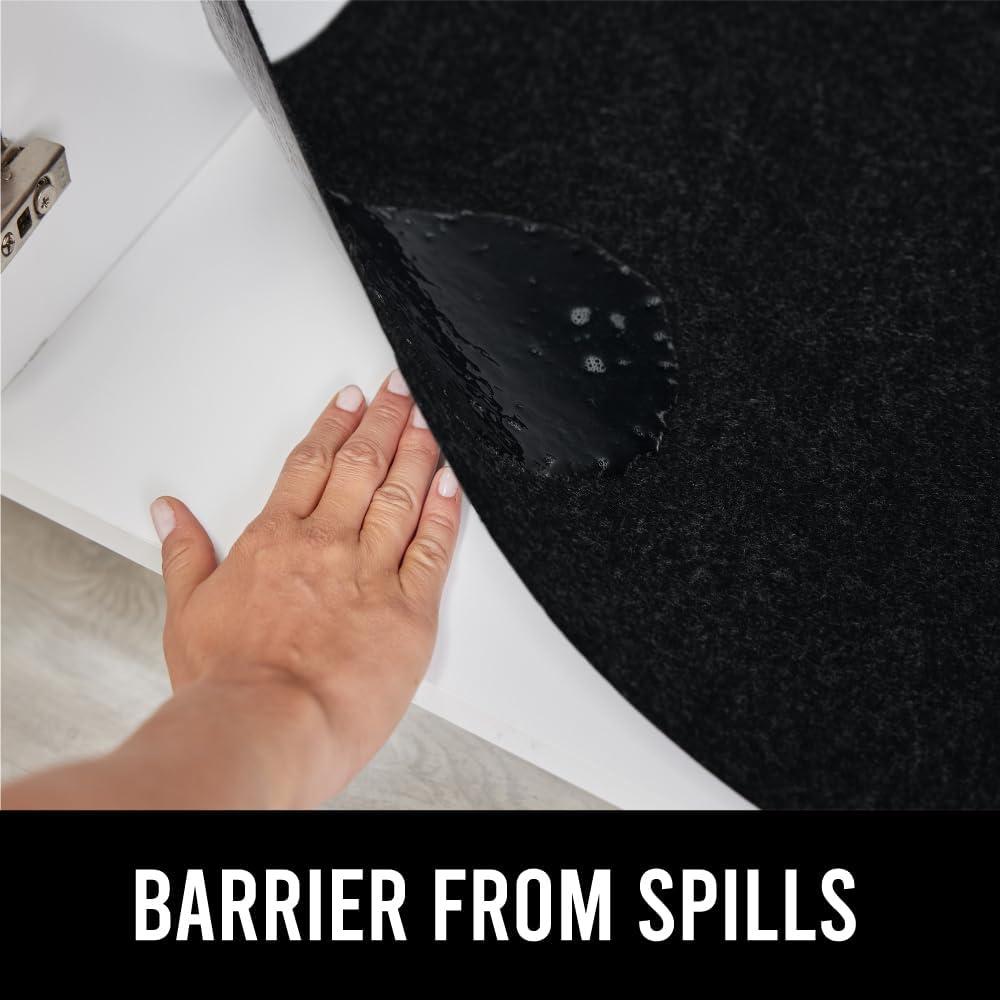 imageGORILLA GRIP LeakGuard NonAdhesive Under Sink Mat for Kitchen Cabinet Waterproof Quick Dry Shelf Liner Durable Absorbent Felt Mats for Bathroom Sinks Cabinets Dresser Easy to Trim 24x30 CharcoalBlack