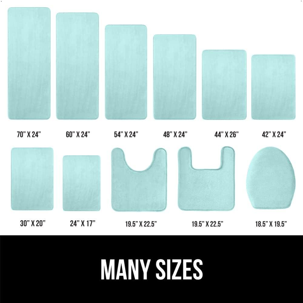 imageGORILLA GRIP Thick Memory Foam Toilet Rug for Bathroom Square Shaped Washable Soft Absorbent Velvet Topside Floor Mats Machine Wash Cushioned Luxury Rugs for Bath Room 225x195 Graphite GraySeablue