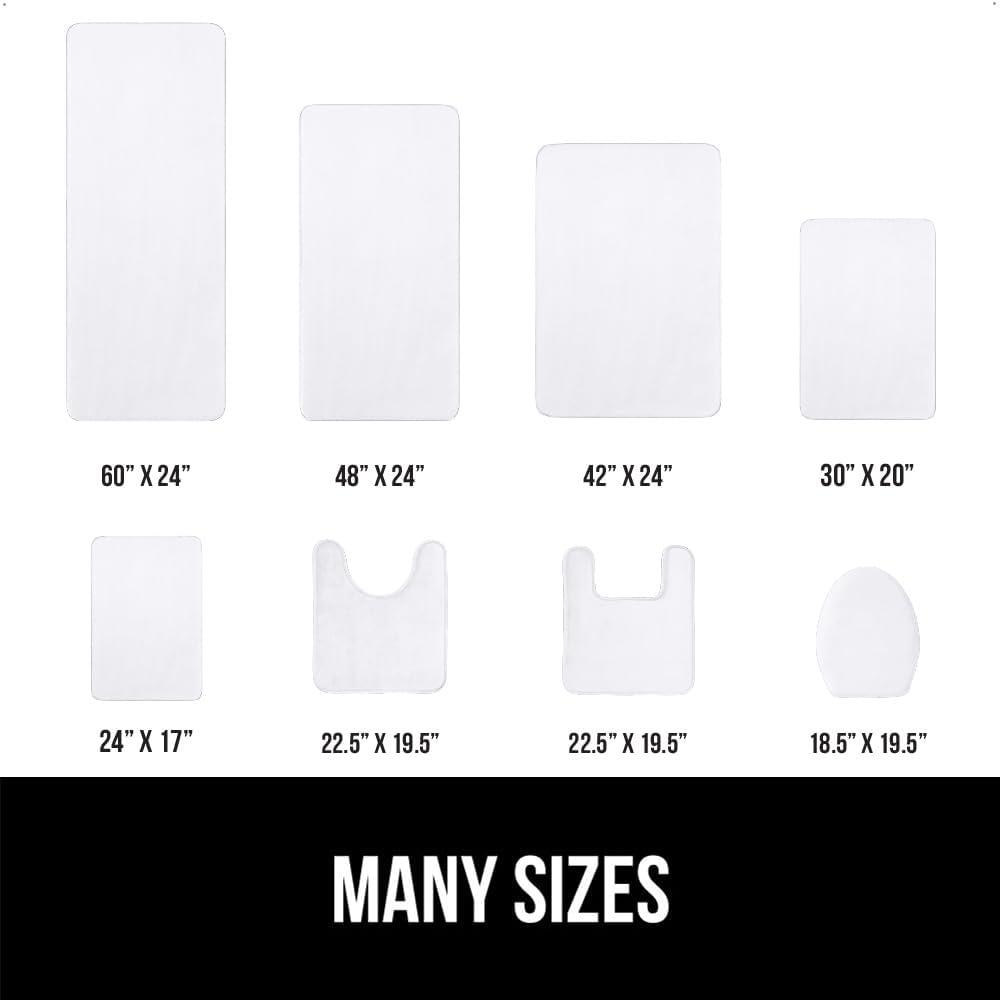 imageGORILLA GRIP Thick Memory Foam Toilet Rug for Bathroom Square Shaped Washable Soft Absorbent Velvet Topside Floor Mats Machine Wash Cushioned Luxury Rugs for Bath Room 225x195 Graphite GrayWhite