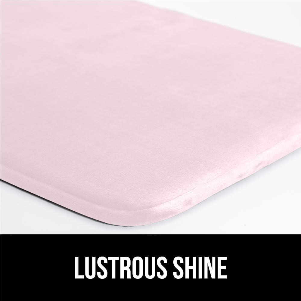 imageGORILLA GRIP Thick Memory Foam Toilet Rug for Bathroom Square Shaped Washable Soft Absorbent Velvet Topside Floor Mats Machine Wash Cushioned Luxury Rugs for Bath Room 225x195 Graphite GrayPink