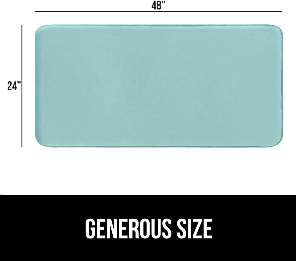 imageGORILLA GRIP Thick Memory Foam Toilet Rug for Bathroom Square Shaped Washable Soft Absorbent Velvet Topside Floor Mats Machine Wash Cushioned Luxury Rugs for Bath Room 225x195 Graphite GraySeablue
