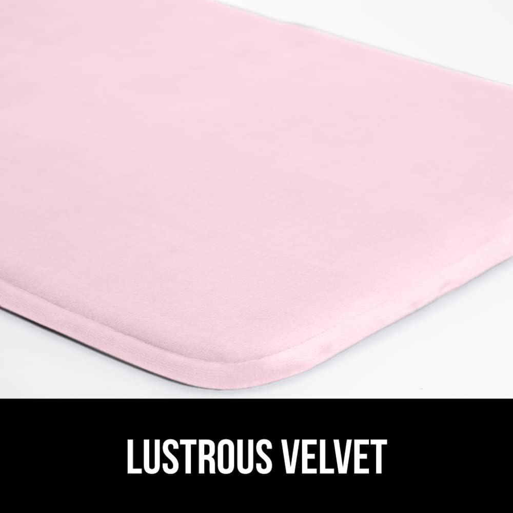 imageGORILLA GRIP Thick Memory Foam Toilet Rug for Bathroom Square Shaped Washable Soft Absorbent Velvet Topside Floor Mats Machine Wash Cushioned Luxury Rugs for Bath Room 225x195 Graphite GrayPink