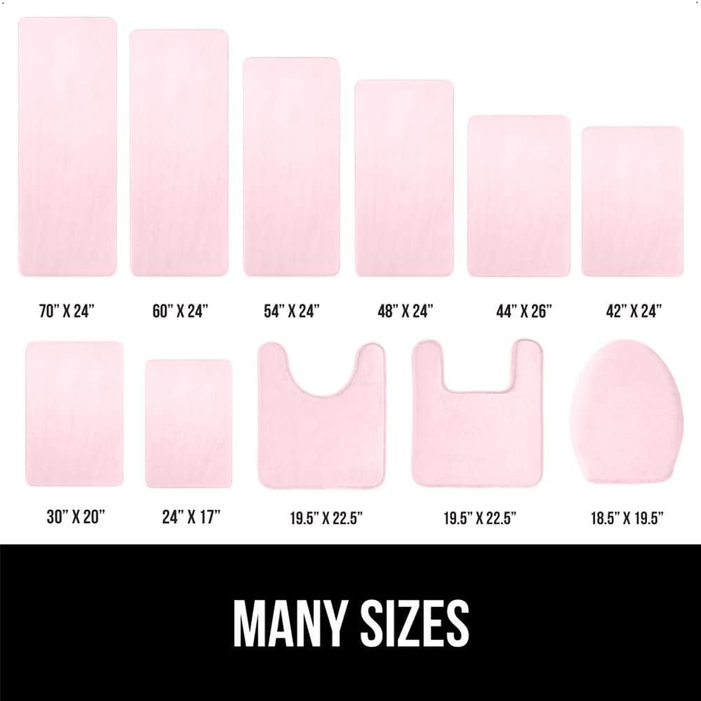 imageGORILLA GRIP Thick Memory Foam Toilet Rug for Bathroom Square Shaped Washable Soft Absorbent Velvet Topside Floor Mats Machine Wash Cushioned Luxury Rugs for Bath Room 225x195 Graphite GrayPink