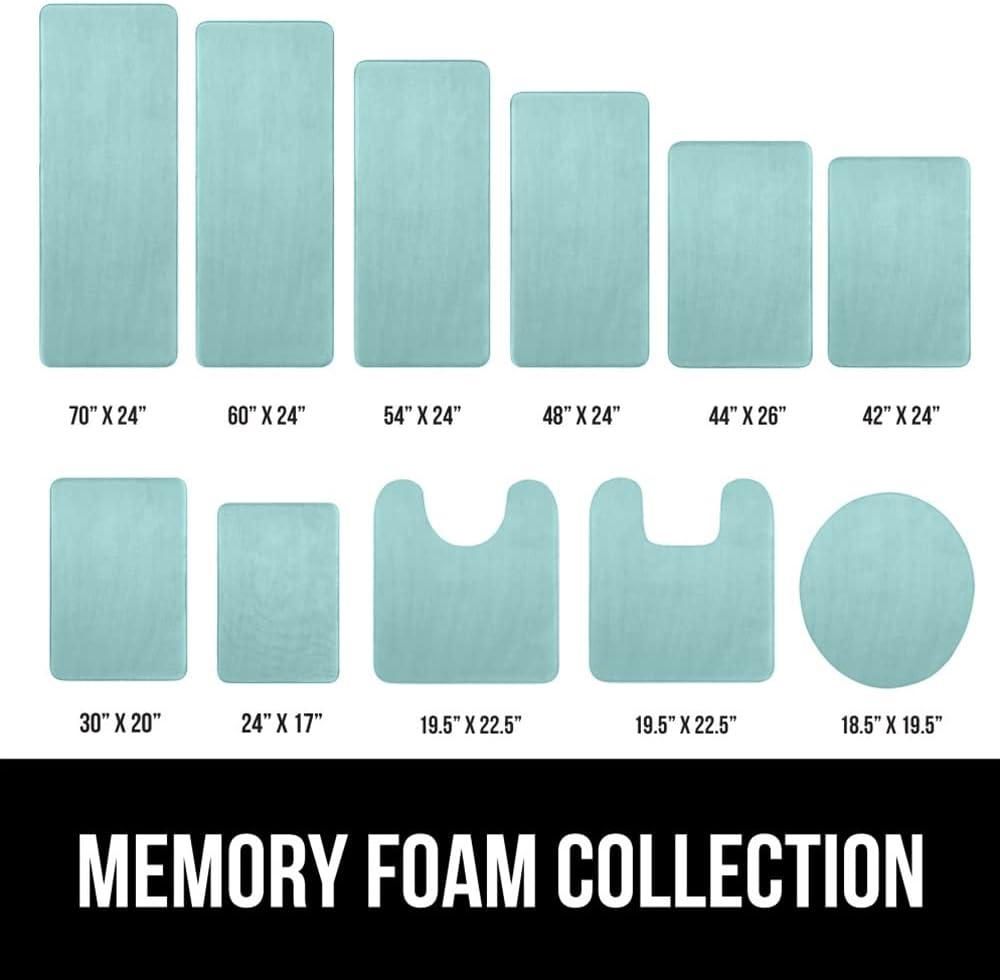 imageGORILLA GRIP Thick Memory Foam Toilet Rug for Bathroom Square Shaped Washable Soft Absorbent Velvet Topside Floor Mats Machine Wash Cushioned Luxury Rugs for Bath Room 225x195 Graphite GraySeablue