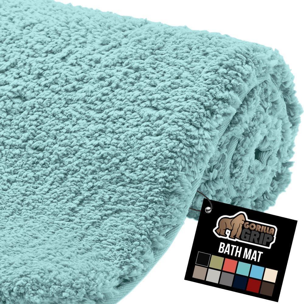 imageGORILLA GRIP Bathroom Rugs Ultra Soft Absorbent Mat Thick Plush Bath Rug Machine Washable Microfiber Quick Dry Mats for Shower Bathtub and Floor Home Decor Accessories 24x17 GraySpa Blue