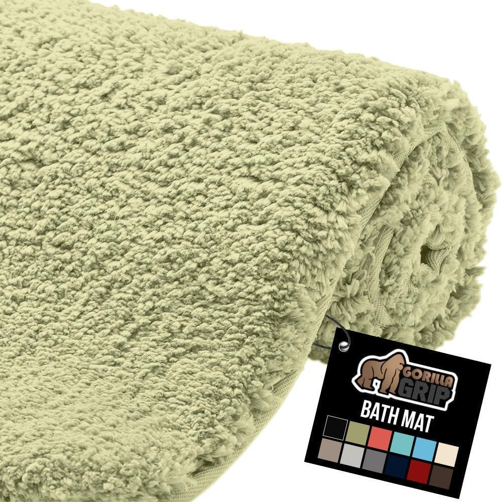 imageGORILLA GRIP Bathroom Rugs Ultra Soft Absorbent Mat Thick Plush Bath Rug Machine Washable Microfiber Quick Dry Mats for Shower Bathtub and Floor Home Decor Accessories 24x17 GraySage