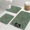 GORILLA GRIP Bathroom Rug Sets, Soft Chenille 2 Piece Area Rugs Set, Toilet Base Mat and 30×20 Carpet, Absorbent Microfiber Washable Mats Dry Quickly, Home Décor and Bath Room Accessories, Grey(Sage)