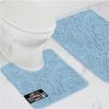 GORILLA GRIP Bathroom Rug Sets, Soft Chenille 2 Piece Area Rugs Set, Toilet Base Mat and 30×20 Carpet, Absorbent Microfiber Washable Mats Dry Quickly, Home Décor and Bath Room Accessories, Grey(Sky)