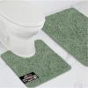 GORILLA GRIP Bathroom Rug Sets, Soft Chenille 2 Piece Area Rugs Set, Toilet Base Mat and 30×20 Carpet, Absorbent Microfiber Washable Mats Dry Quickly, Home Décor and Bath Room Accessories, Grey(Sage)