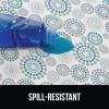 GORILLA GRIP DripGuard Shelf Liner, Non Adhesive Drawer and Kitchen Cabinet Protector, Slip Resistant BPA Free Smooth Surface Plastic Liners for Cabinets, Bathrooms, Closets, 12×120 Inch, Gray(Spiral Gray Turquoise White)