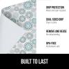 GORILLA GRIP DripGuard Shelf Liner, Non Adhesive Drawer and Kitchen Cabinet Protector, Slip Resistant BPA Free Smooth Surface Plastic Liners for Cabinets, Bathrooms, Closets, 12×120 Inch, Gray(Spiral Gray Turquoise White)