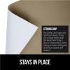 GORILLA GRIP DripGuard Shelf Liner, Non Adhesive Drawer and Kitchen Cabinet Protector, Slip Resistant BPA Free Smooth Surface Plastic Liners for Cabinets, Bathrooms, Closets, 12×120 Inch, Gray(Beige)