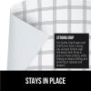 GORILLA GRIP DripGuard Shelf Liner, Non Adhesive Drawer and Kitchen Cabinet Protector, Slip Resistant BPA Free Smooth Surface Plastic Liners for Cabinets, Bathrooms, Closets, 12×120 Inch, Gray(Stripe: Gray/White)