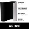 GORILLA GRIP DripGuard Shelf Liner, Non Adhesive Drawer and Kitchen Cabinet Protector, Slip Resistant BPA Free Smooth Surface Plastic Liners for Cabinets, Bathrooms, Closets, 12×120 Inch, Gray(Black)