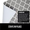 GORILLA GRIP DripGuard Shelf Liner, Non Adhesive Drawer and Kitchen Cabinet Protector, Slip Resistant BPA Free Smooth Surface Plastic Liners for Cabinets, Bathrooms, Closets, 12×120 Inch, Gray(White/Gray)