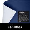 GORILLA GRIP DripGuard Shelf Liner, Non Adhesive Drawer and Kitchen Cabinet Protector, Slip Resistant BPA Free Smooth Surface Plastic Liners for Cabinets, Bathrooms, Closets, 12×120 Inch, Gray(Navy)