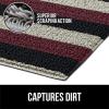 GORILLA GRIP Heavy Duty Striped Doormat, Thick Bristles, Crush Proof Texture, Catches Dirt from Shoes, Strong Backing, Easy to Clean, Indoor and Outdoor Entrance Mats, 24×16, Burgundy Black Cream(Burgundy / Black / Cream)