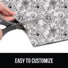 GORILLA GRIP LeakGuard Non-Adhesive Under Sink Mat for Kitchen Cabinet, Waterproof Quick Dry Shelf Liner, Durable Absorbent Felt Mats for Bathroom Sinks, Cabinets, Dresser, Easy to Trim 24×30 Charcoal(Floral: Gray)