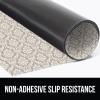 GORILLA GRIP LeakGuard Non-Adhesive Under Sink Mat for Kitchen Cabinet, Waterproof Quick Dry Shelf Liner, Durable Absorbent Felt Mats for Bathroom Sinks, Cabinets, Dresser, Easy to Trim 24×30 Charcoal(Damask: Taupe/Cream)