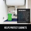 GORILLA GRIP LeakGuard Non-Adhesive Under Sink Mat for Kitchen Cabinet, Waterproof Quick Dry Shelf Liner, Durable Absorbent Felt Mats for Bathroom Sinks, Cabinets, Dresser, Easy to Trim 24×30 Charcoal(Navy)