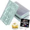 GORILLA GRIP Slow Melting Large Silicone Ice Cube Tray for Freezer, Easy to Push 8 Giant Square Cubes, Use for Cocktails, Iced Coffee, Water Bottle, Frozen Puree, Kitchen Bar Essentials, 1 Pack, Black(Mint)