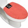 GORILLA GRIP Soft Chenille Bathroom Toilet Lid Cover, Machine Washable Seat Covers, 19.5×18.5, Stays in Place Rubber Backing, Fits Most Round, Elongated and Oblong Lids, Accessories Decor, Gray(Coral)