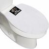 GORILLA GRIP Soft Chenille Bathroom Toilet Lid Cover, Machine Washable Seat Covers, 19.5×18.5, Stays in Place Rubber Backing, Fits Most Round, Elongated and Oblong Lids, Accessories Decor, Gray(White)