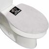 GORILLA GRIP Soft Chenille Bathroom Toilet Lid Cover, Machine Washable Seat Covers, 19.5×18.5, Stays in Place Rubber Backing, Fits Most Round, Elongated and Oblong Lids, Accessories Decor, Gray(Light Gray)