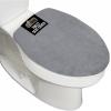 GORILLA GRIP Soft Chenille Bathroom Toilet Lid Cover, Machine Washable Seat Covers, 19.5×18.5, Stays in Place Rubber Backing, Fits Most Round, Elongated and Oblong Lids, Accessories Decor, Gray(Grey)