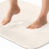 GORILLA GRIP Thick Memory Foam Toilet Rug for Bathroom, Square Shaped Washable, Soft Absorbent Velvet Topside Floor Mats, Machine Wash, Cushioned Luxury Rugs for Bath Room, 22.5×19.5, Graphite Gray(Cream)