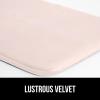 GORILLA GRIP Thick Memory Foam Toilet Rug for Bathroom, Square Shaped Washable, Soft Absorbent Velvet Topside Floor Mats, Machine Wash, Cushioned Luxury Rugs for Bath Room, 22.5×19.5, Graphite Gray(Pink)