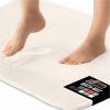 GORILLA GRIP Thick Memory Foam Toilet Rug for Bathroom, Square Shaped Washable, Soft Absorbent Velvet Topside Floor Mats, Machine Wash, Cushioned Luxury Rugs for Bath Room, 22.5×19.5, Graphite Gray(Cream)