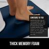 GORILLA GRIP Thick Memory Foam Toilet Rug for Bathroom, Square Shaped Washable, Soft Absorbent Velvet Topside Floor Mats, Machine Wash, Cushioned Luxury Rugs for Bath Room, 22.5×19.5, Graphite Gray(Navy)