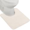 GORILLA GRIP Thick Memory Foam Toilet Rug for Bathroom, Square Shaped Washable, Soft Absorbent Velvet Topside Floor Mats, Machine Wash, Cushioned Luxury Rugs for Bath Room, 22.5×19.5, Graphite Gray(Cream)