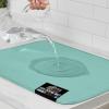 GORILLA GRIP Ultra Water Absorbent Microfiber Dish Drying Mat, 18×24, Quick Dry Thick Mesh, Slip Resistant Pad for Sink Dishes or Under Rack, Kitchen Counter Accessories, Machine Wash Mats, Gray(Mint)
