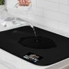 GORILLA GRIP Ultra Water Absorbent Microfiber Dish Drying Mat, 18×24, Quick Dry Thick Mesh, Slip Resistant Pad for Sink Dishes or Under Rack, Kitchen Counter Accessories, Machine Wash Mats, Gray(Black)