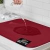 GORILLA GRIP Ultra Water Absorbent Microfiber Dish Drying Mat, 18×24, Quick Dry Thick Mesh, Slip Resistant Pad for Sink Dishes or Under Rack, Kitchen Counter Accessories, Machine Wash Mats, Gray(Red)