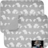 GORILLA GRIP Ultra Water Absorbent Microfiber Dish Drying Mat, 18×24, Quick Dry Thick Mesh, Slip Resistant Pad for Sink Dishes or Under Rack, Kitchen Counter Accessories, Machine Wash Mats, Gray(Elephants)