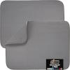 GORILLA GRIP Ultra Water Absorbent Microfiber Dish Drying Mat, 18×24, Quick Dry Thick Mesh, Slip Resistant Pad for Sink Dishes or Under Rack, Kitchen Counter Accessories, Machine Wash Mats, Gray(Gray)