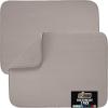 GORILLA GRIP Ultra Water Absorbent Microfiber Dish Drying Mat, 18×24, Quick Dry Thick Mesh, Slip Resistant Pad for Sink Dishes or Under Rack, Kitchen Counter Accessories, Machine Wash Mats, Gray(Almond)